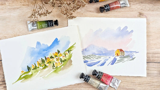 2 Simple Tutorials for Painting Provence in Watercolour