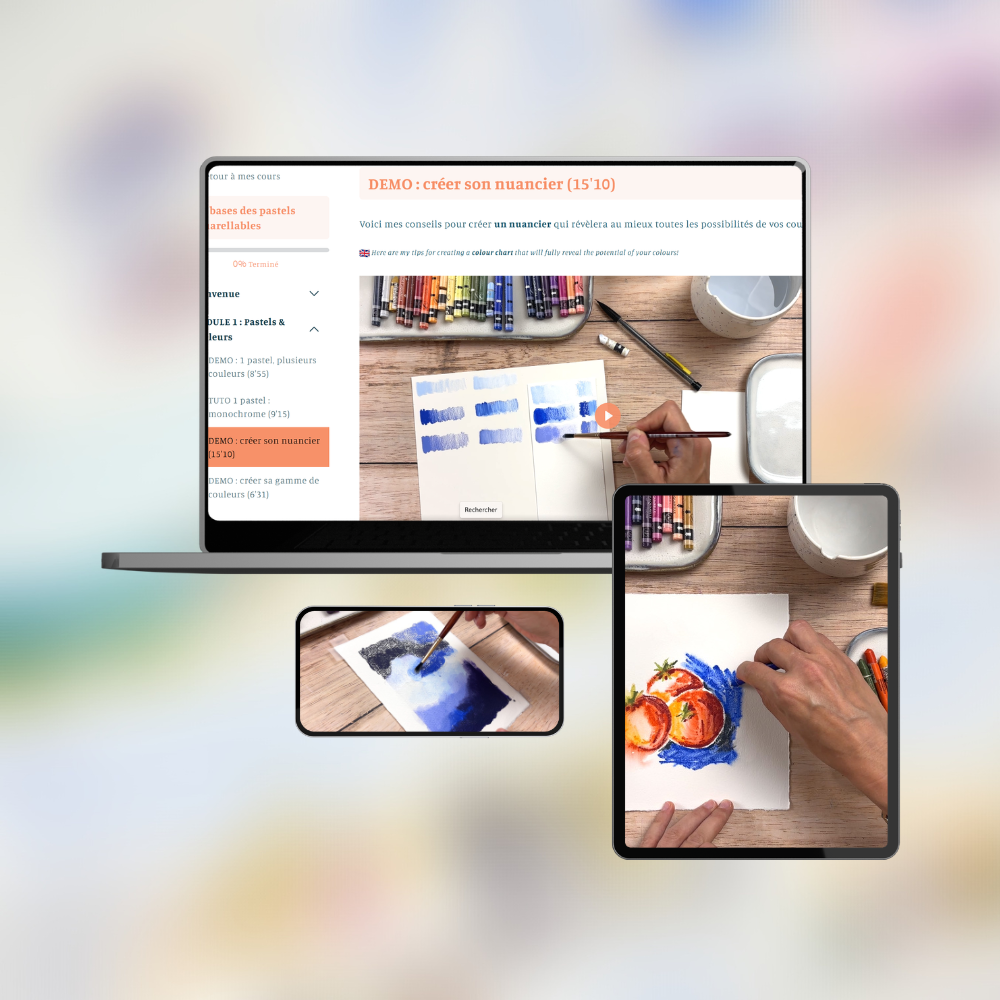 cours en ligne pastels aquarellables