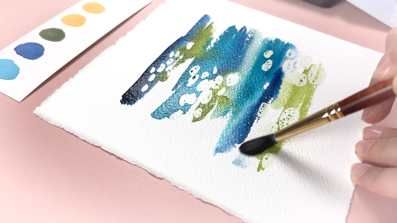 extrait cours en ligne aquarelle débutant paysage minimaliste