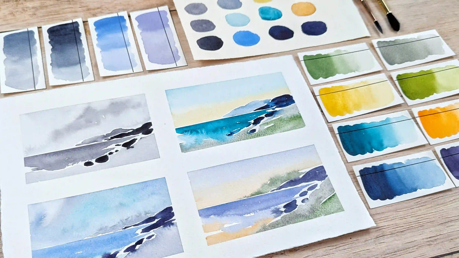 cours en ligne aquarelle paysages minimalistes niveau intermédiaire photo module 3