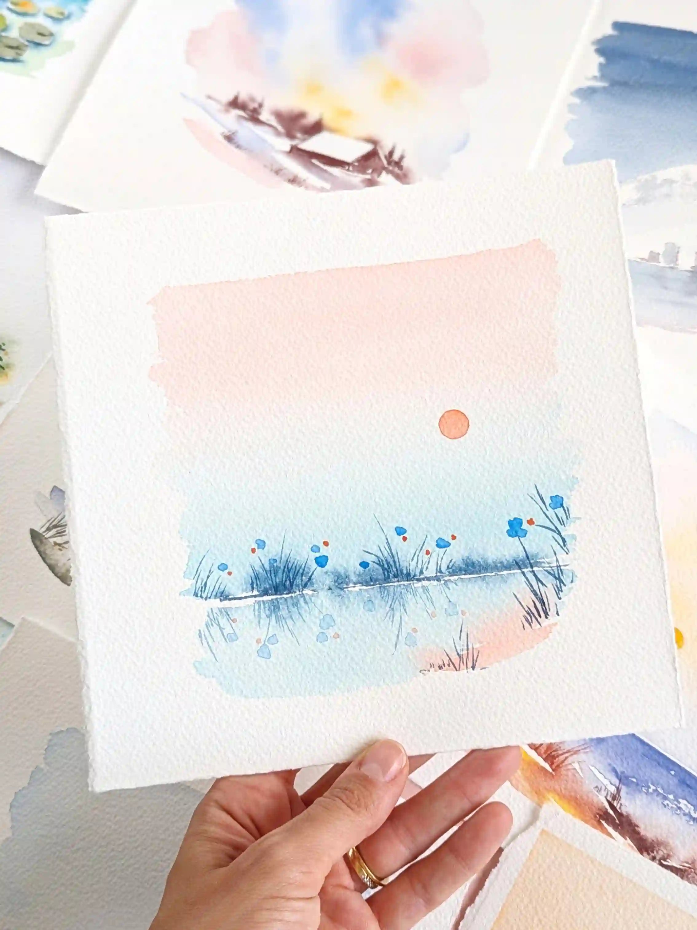 cours paysage débutant aquarelle