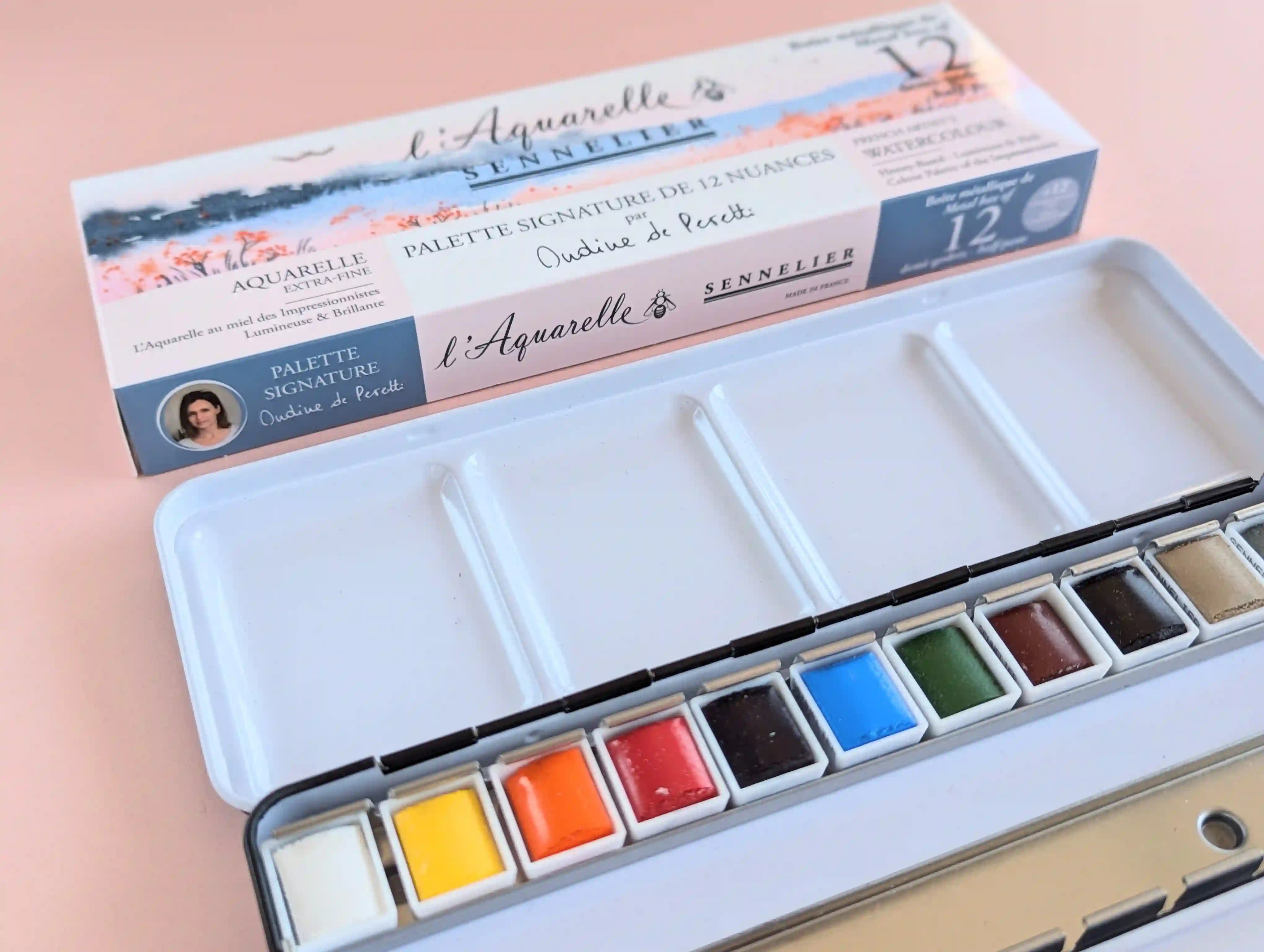 palette aquarelle signature ondine de peretti sennelier